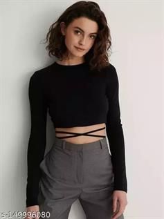 Women Long Sleeve Crop Tops