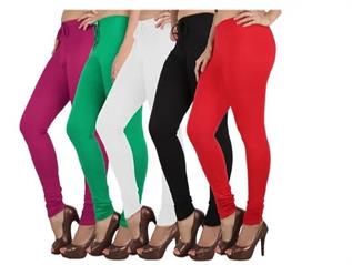 Cotton Spandex Plain Churidar Leggings