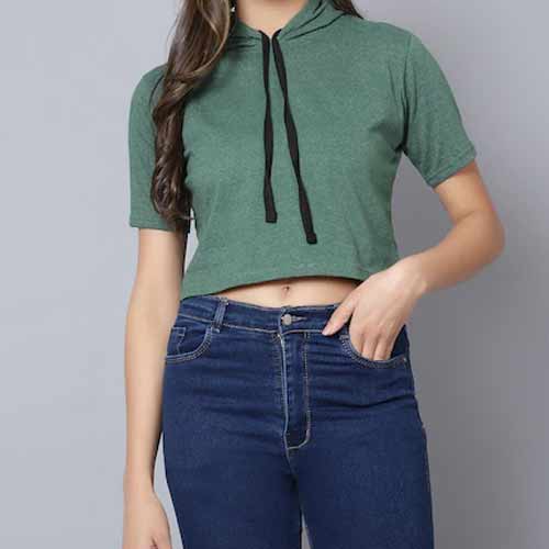 Ladies Plain Crop Tops