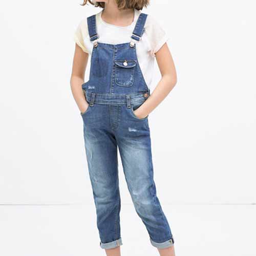 Kids Demin Dungarees