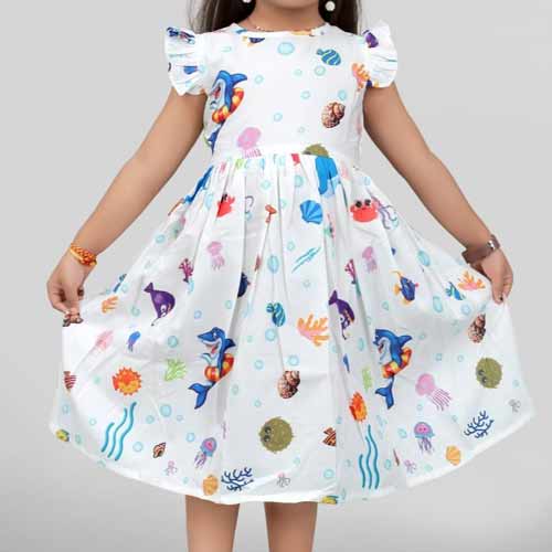 Printed Cotton Frocks for Girls