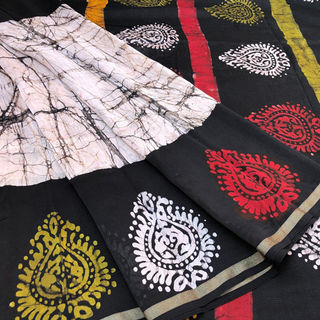 Silk Batik Print Saree