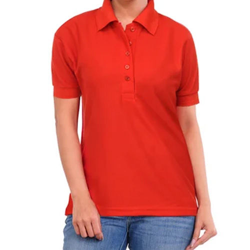 Women Plain Polo-Shirts