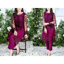 Women's Embroidered Net Suits