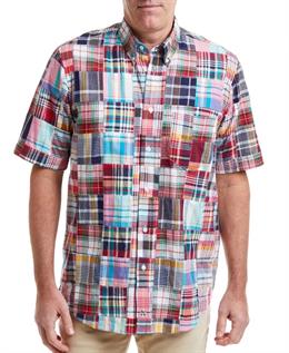 Men's Check Patch Work Shirt