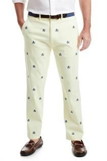 Men's Twill all Over Embroidery Trouser