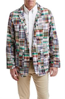 Men's Madras Patch Work Blazer