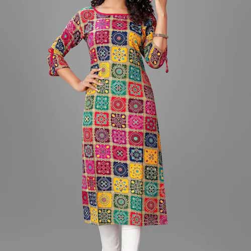 Women Multicolor Kurtis