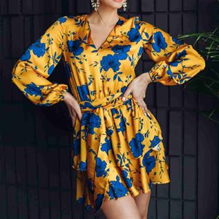 Women's Floral Print Mini Dress