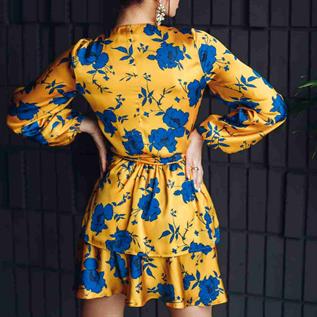 Women's Floral Print Mini Dress