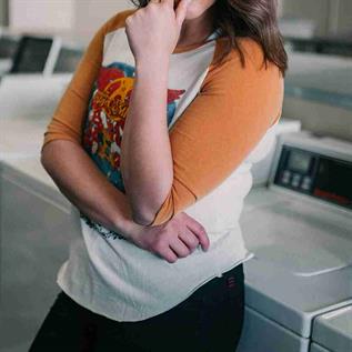 Women Full-Sleeve Color Block T-shirts