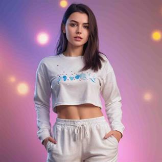 Women Drop-shoulder Cropped-Tops