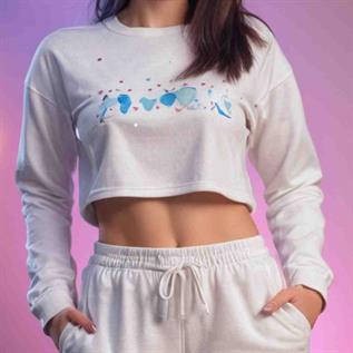 Women Drop-shoulder Cropped-Tops