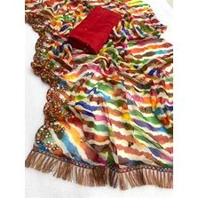 Georgette Multi Color Saree