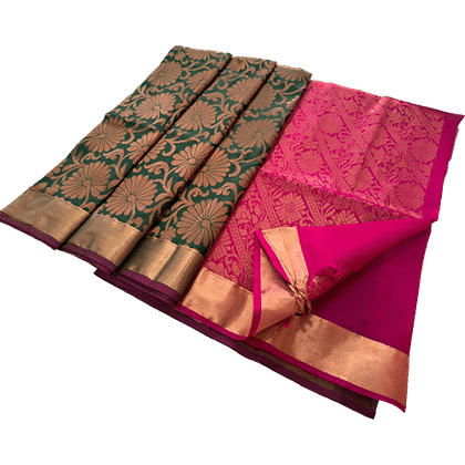 Semi Silk Soft Material Saree