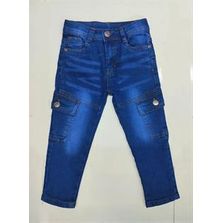 Boy's Thigh Pocket Long Jeans Pant