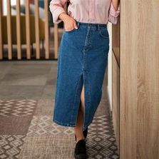 Women's Long Denim Skirt