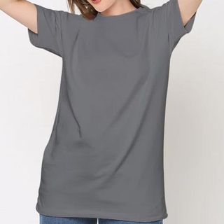 Women Oversized Solid Dyed T-shirts