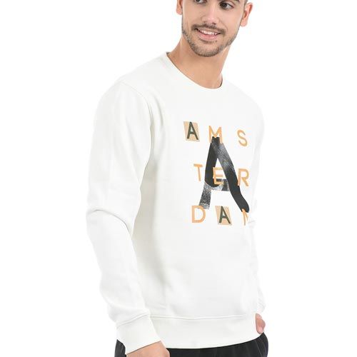 Men Printed 3-thread plated fleece Sweatshirts