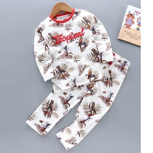 Boys and Girls Tropical Print Pajama Sets