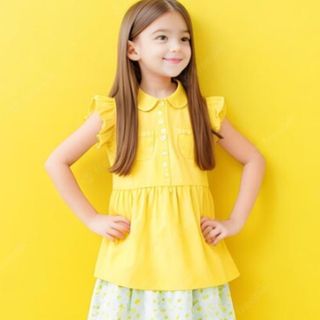 Girls Solid Tiered Frock