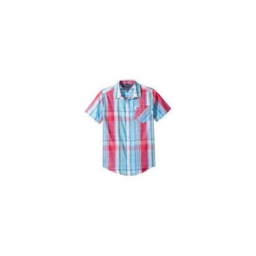 Boys Short Sleeves Checks Plaid Shirts