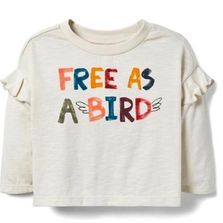 Girls Long Sleeves T-Shirt with Chest Print