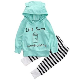 Toddlers Hooded Pajama Sets