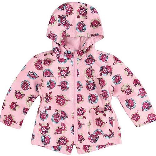 Girls Hooded Printed Jacket