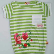 Girls Yarn Dyed Stripes Printed T-Shirts