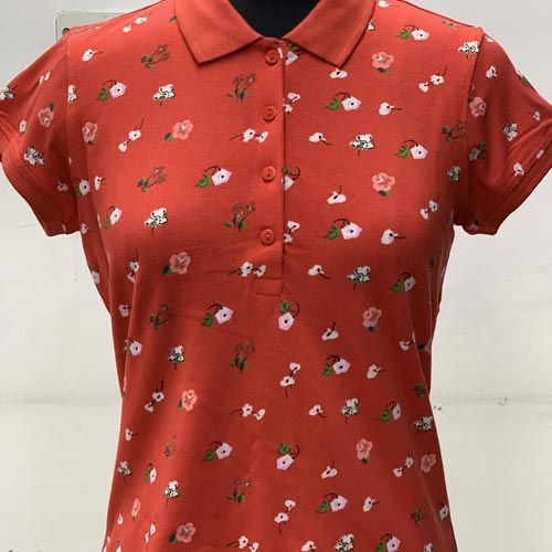 Women Printed Polo shirts