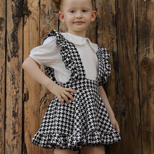 Girls Hounds Tooth Dress