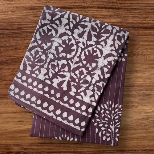 Mulmul Cotton Hand Block Printed Sarees