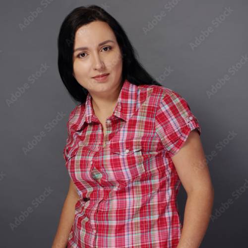 Women Red Checks Short Sleeve Shirt