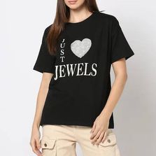 Women Round Neck Loose Fit T-shirts