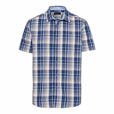 Polyester Cotton Seersucker Yarn Dyed Shirt