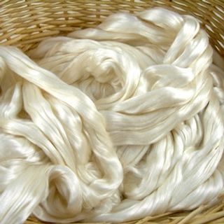 raw silk fibre