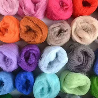 Dyed Wool Fibre