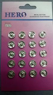 For Garments, 9mm, Base Metal with Zinc Coated Polish