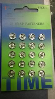 For Garments, 9mm, Base Metal with Zinc Coated Polish