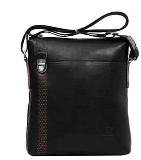 For Men's, Material : Genuine leather + PU, Color : Brown, Size : 22*25*7cm