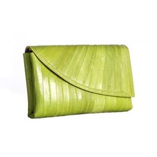 For Ladies , Material: 100% Eel Skin Natural Original Leather - Abrasion Resistant  Color: Green, Re