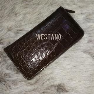 Genuine Crocodile Leather Zip Wallet