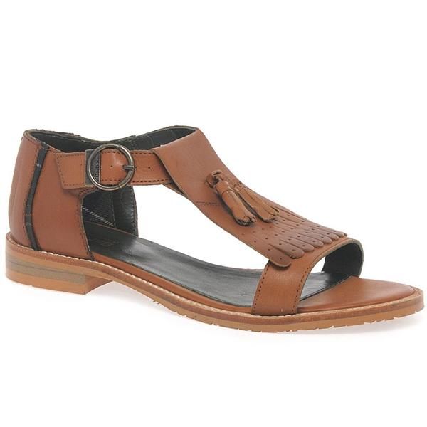 Genuine leather sandal for women Brown - sandalero-sgquangbinhtourist.com.vn
