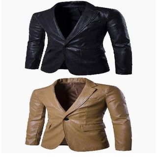 Men's Leather Blazer