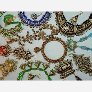 Kundan, Beads, Silver, Multi