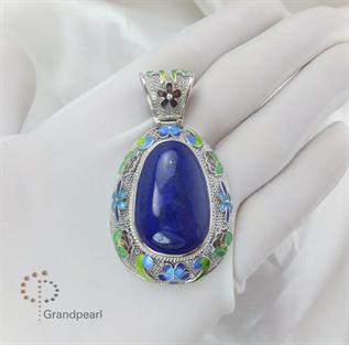 Cloisonne, Silver, Lapis