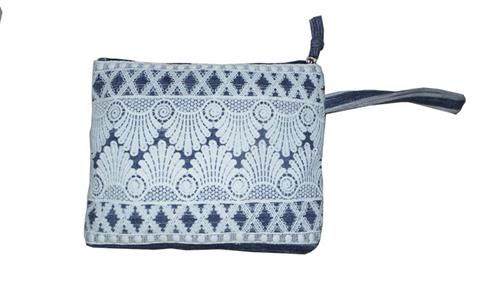 womens blue pouch