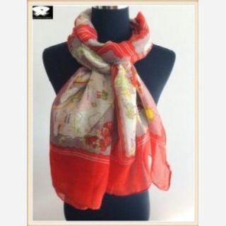 Ladies scarves, super soft handle feel, polyester scarf with your custom designs