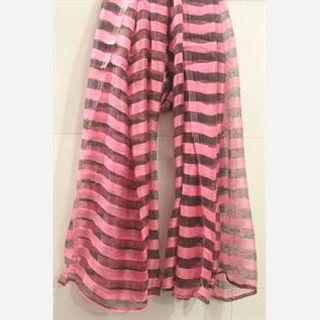 100% Polyester, Pink Black stripes
